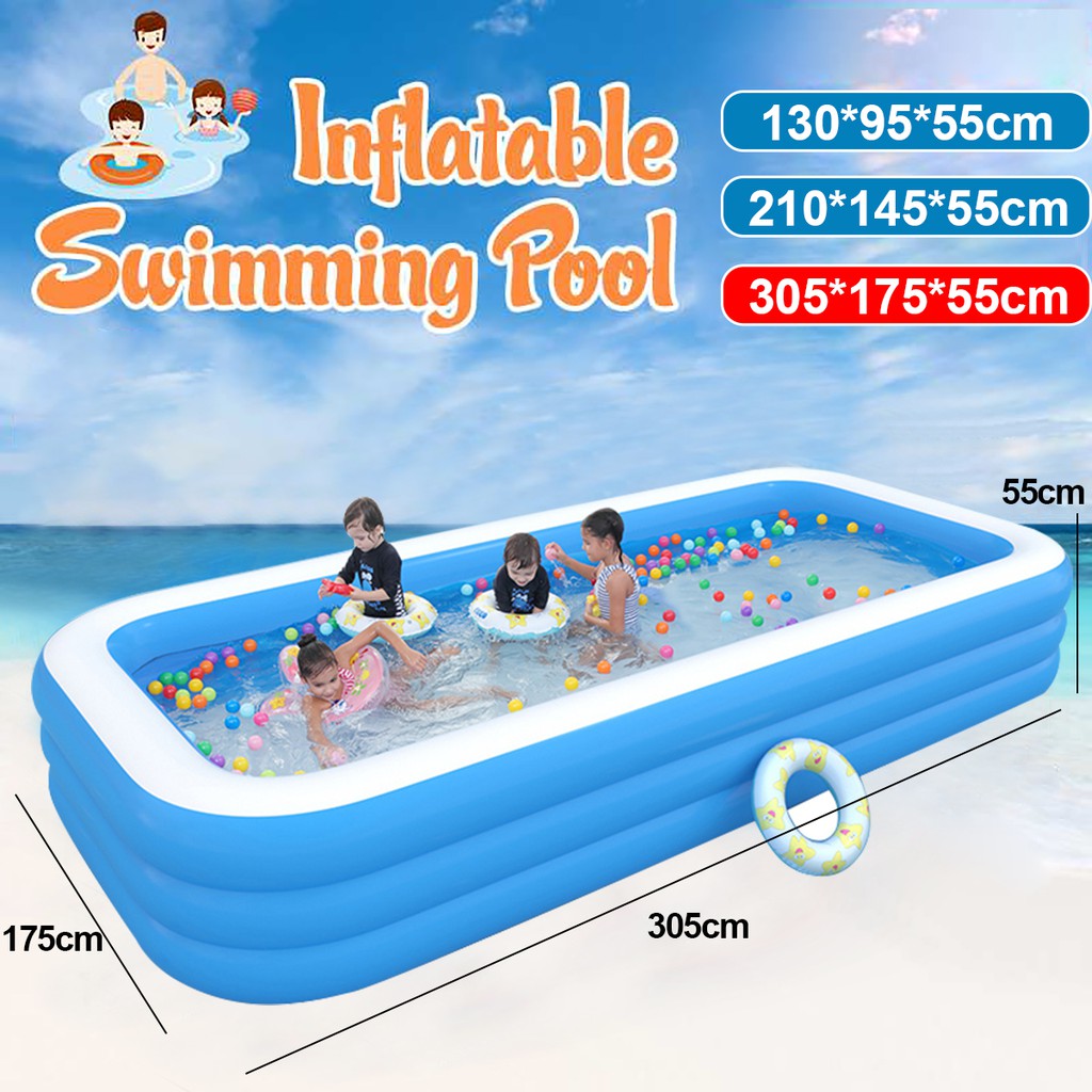 1M/2M/3M Outdoor Children Pool Swimming Pool Inflatable Swimming Pool ...