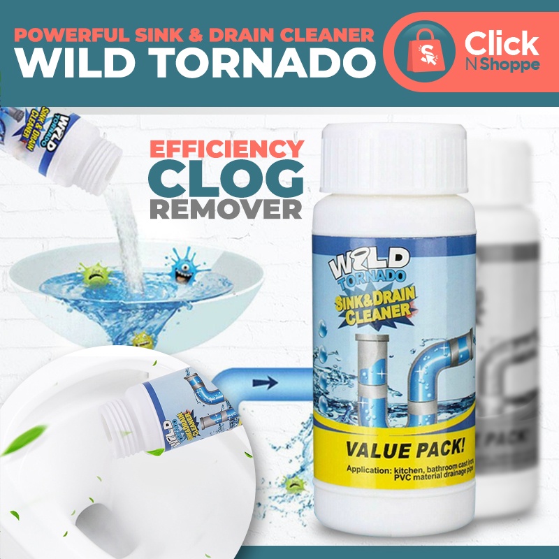 Wild Tornado Powerful Sink & Drain Cleaner High Efficiency - Clog Remover  Tornado Sink & Drain Cleaner