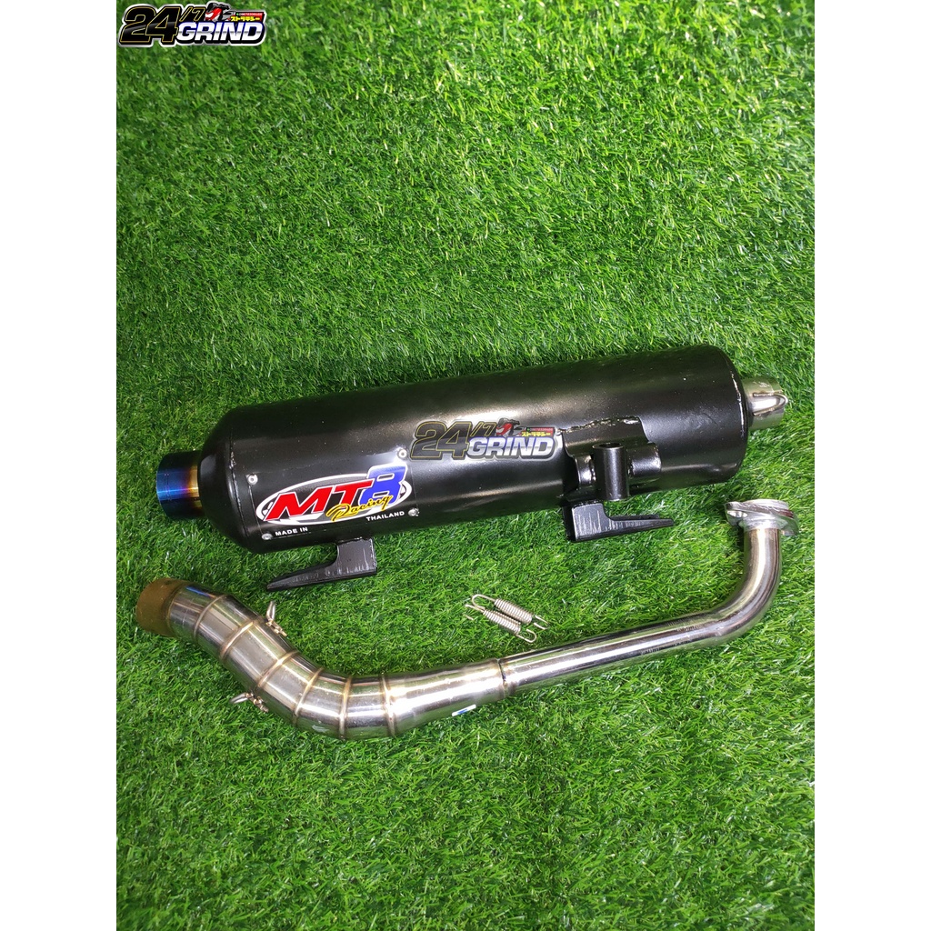 MT8 PIPE YAMAHA AEROX V2 2020 TITANIUM TIP NEW LOGO BIG ELBOW (ORIG ...