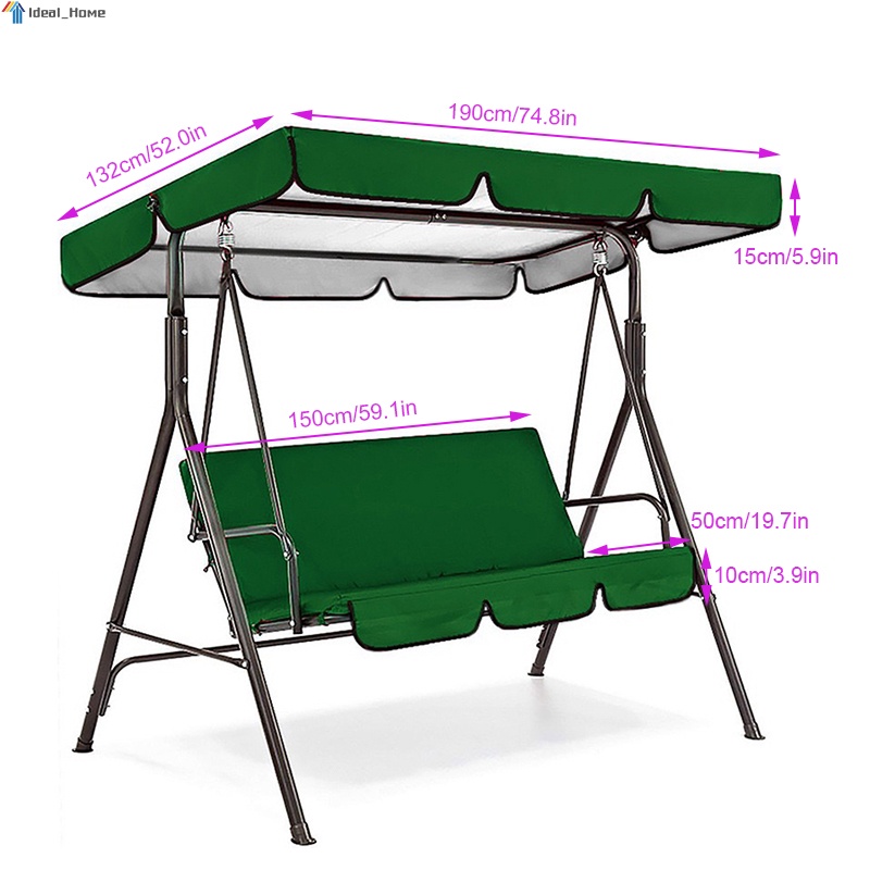 Curated visual reference: Fresh Look at 3 Seat Swing Canopies Seat Cushion Cover Set Patio Swing