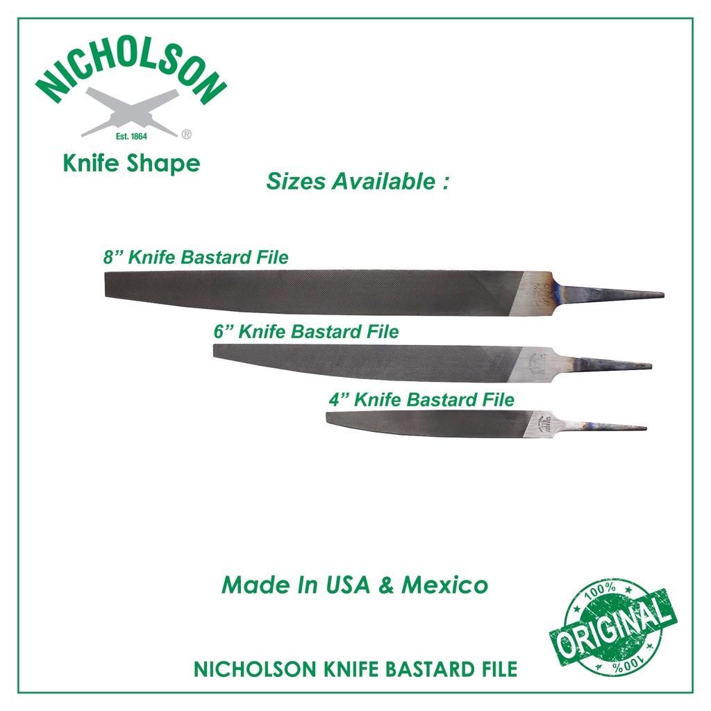 Nicholson Knife Chainsaw File Saw Tools Shape Kikil 4", 6", 8" Made In