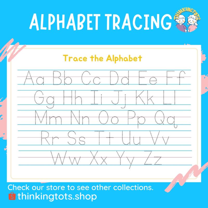 Trace the Alphabet Wipe and Clean Practice Tracing Sheet Shopee