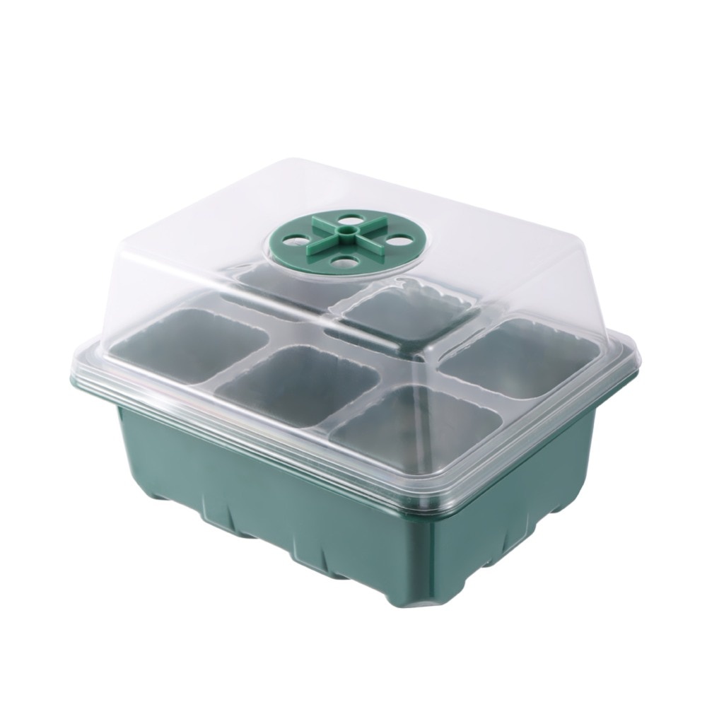 3 Sets 6/12 holes Breathable Germination Box Garden Mini Greenhouse ...