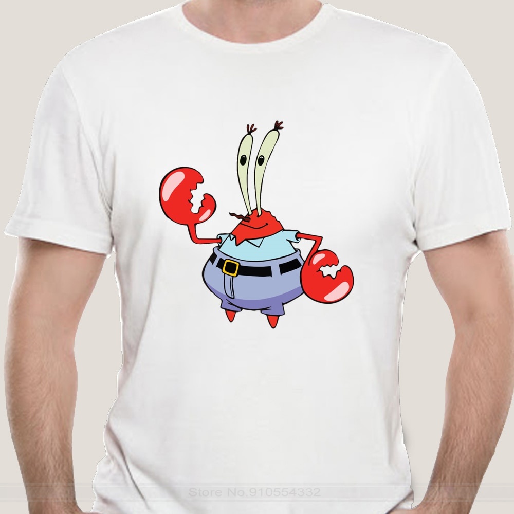 mr krabs face harajuku streetwear shirt men cartoon inspired t shirt ...