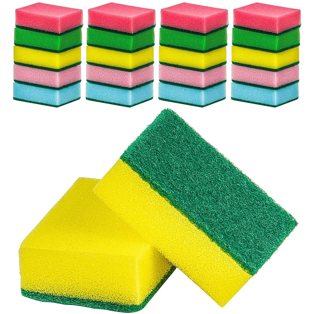 COD DVX Multicolored Cleaning Sponges Heavy Duty Scouring Scrubbing ...