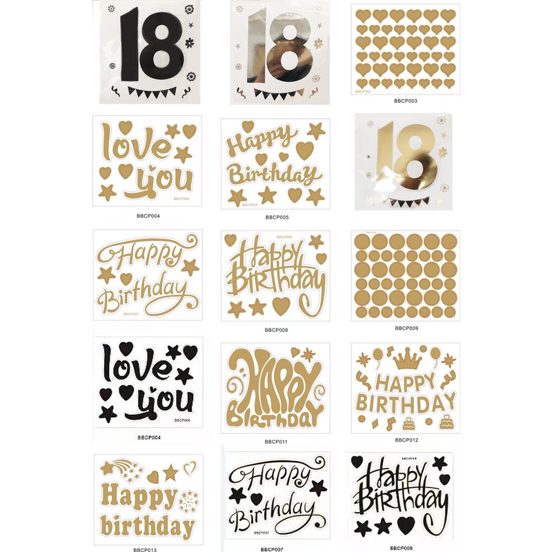 DIY Small Balloon Sticker Transparent Bobo Ball Sticker Balloon Sticker  Happy Birthday Cake Decoration (for 5-12inch)