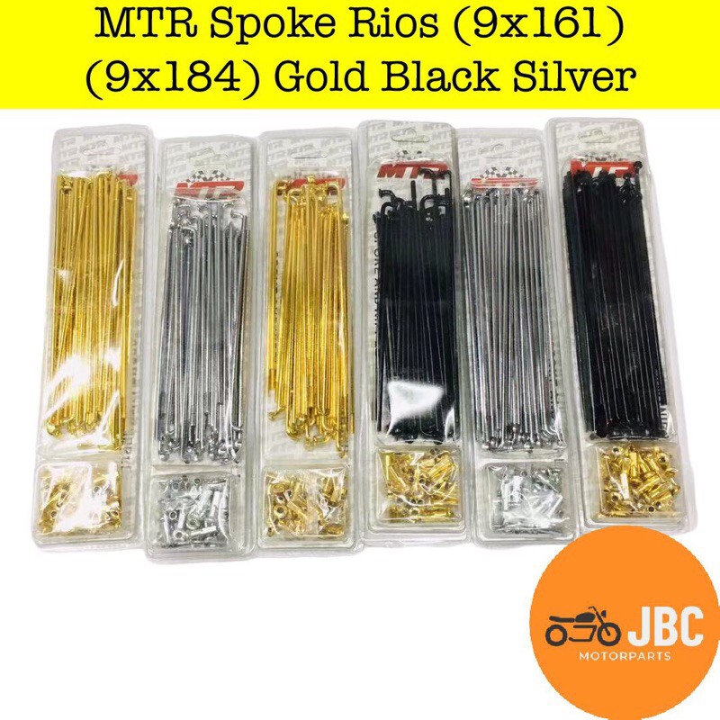 MTR Spoke Rios Gold Black Silver 9x161 9x184 Motorcycle | Shopee ...