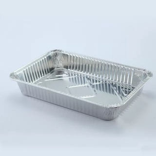 10Pcs Heavy Duty 7''x 5 Rectangular Golden Aluminum Pans with Clear Lids ,  Take-Out Containers, Extra Heavy Aluminum Foil with Strong Seal for  Freshness & Spill Resistance