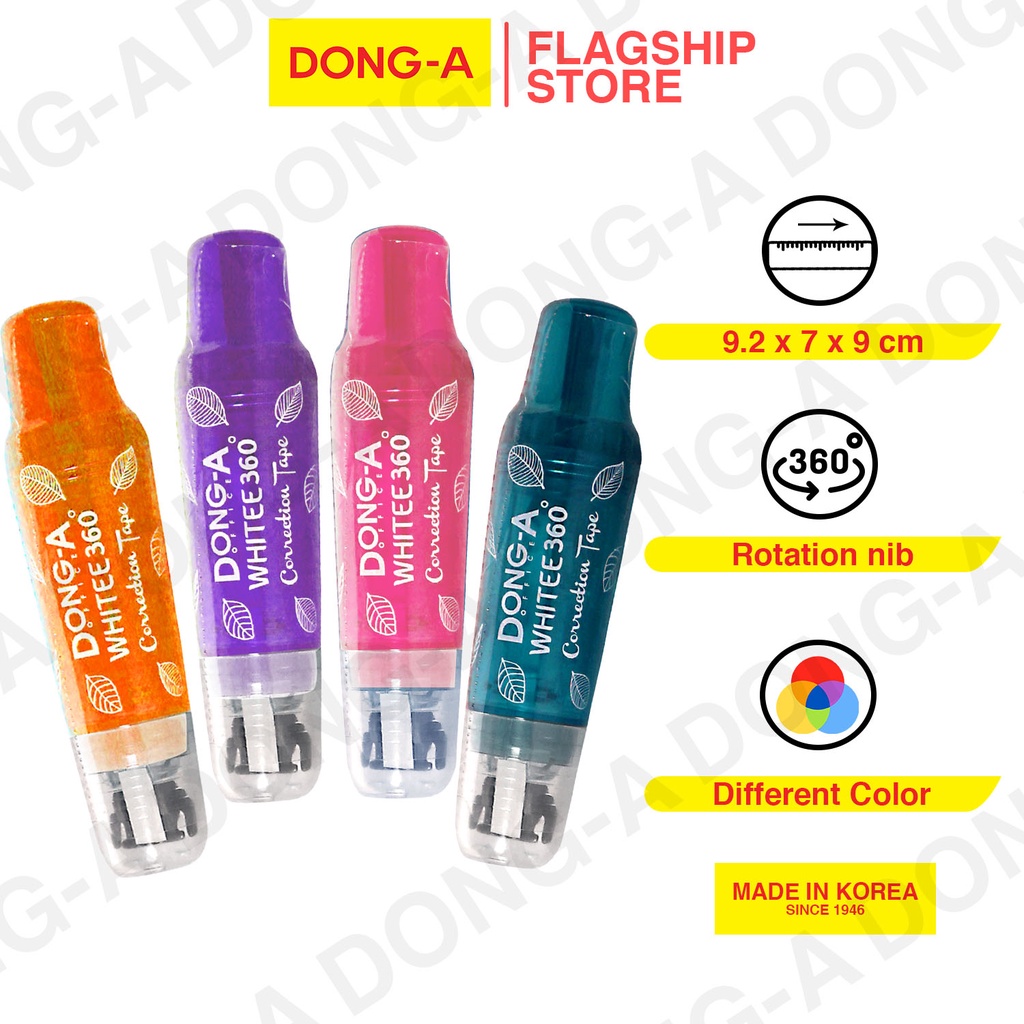 DongA White 360 Refillable Correction Tape 6m 1pc Shopee Philippines