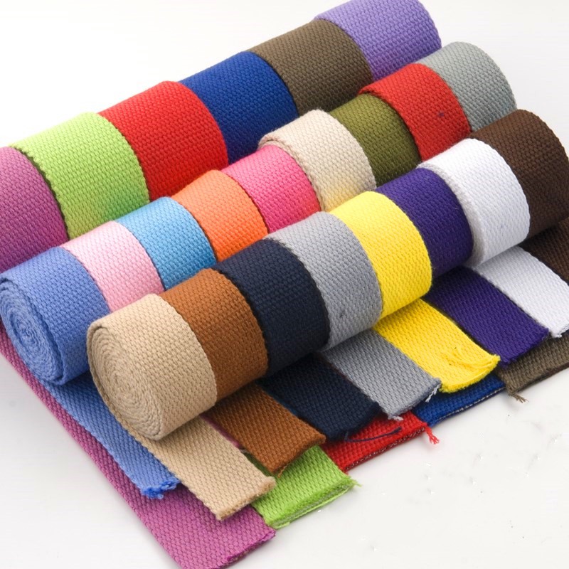  Ribbon 6yards/Lot 30mm Cotton Webbing Strap Canvas Cotton  Ribbon DIY Knapsack Strapping Bags Crafts for Belt Bag Dog Accessories  Wedding Trimming (Color : E, Size : One Size)