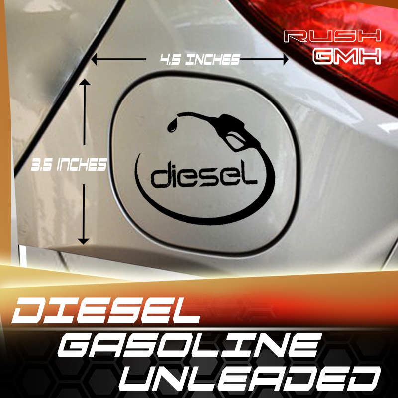 FUEL TANK STICKER DECALS ( DIESEL > UNLEADED > GASOLINE) | Shopee ...