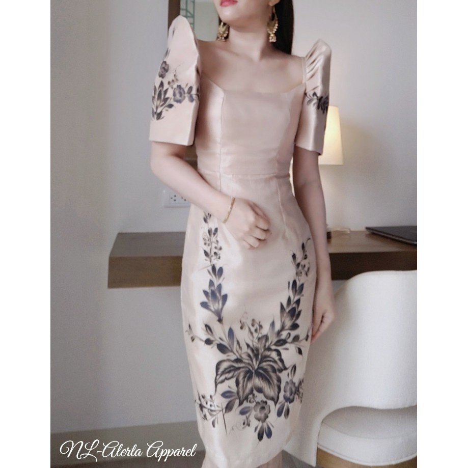 Simple modern outlet filipiniana gown