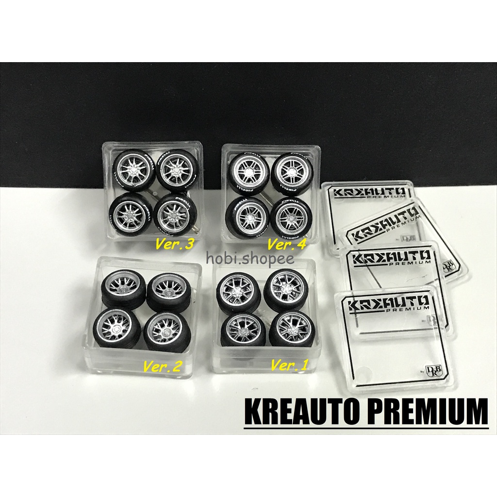 Ruote In Gomma E1 Kreauto Per Personalizzazione 1/64 – Adatte Per Hot Wheels, Tomica, Matchbox
