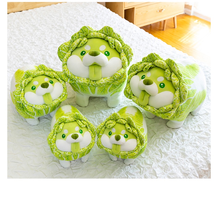 Cabbage dog teddy bear, cabbage dog stuffed animal, blue dog stuffed ...
