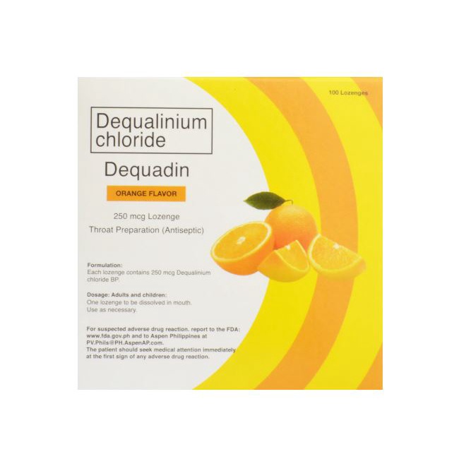 DEQUADIN Dequalinium 250 mcg Orange-Flavored Lozenges [sold per piece ...