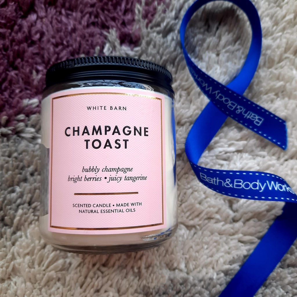 Bath & Body Works USA Champagne Toast Single Wick White Barn Scented Candle Shopee Philippines