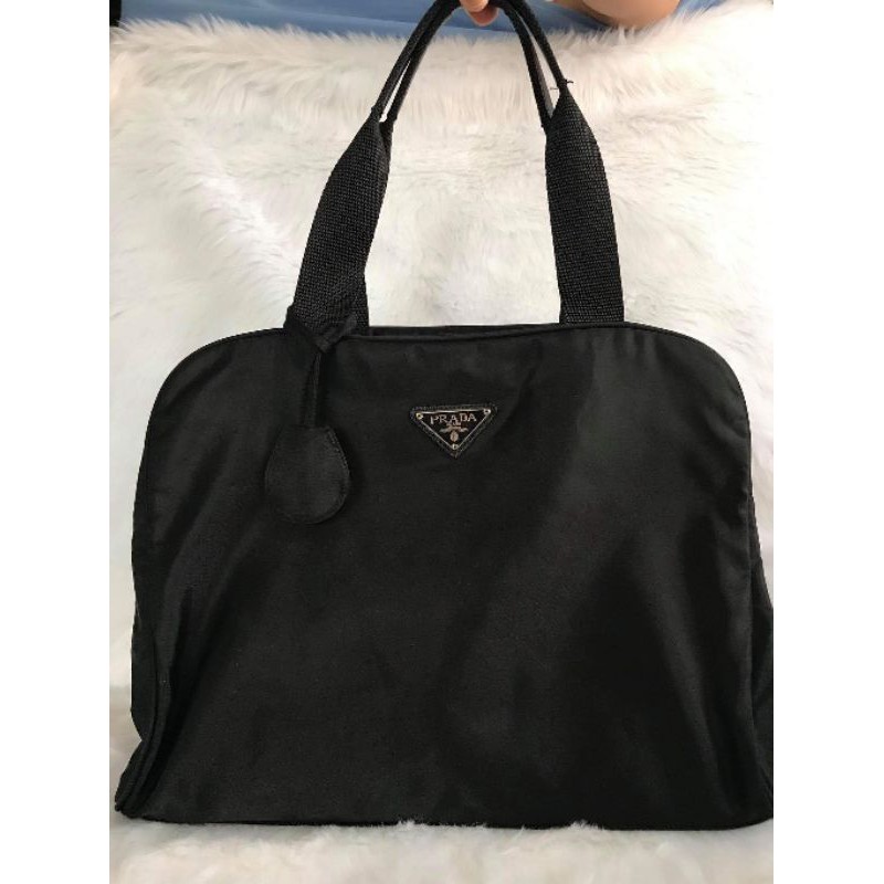 PRADA NYLON BAG WITH LOCK AND KEY