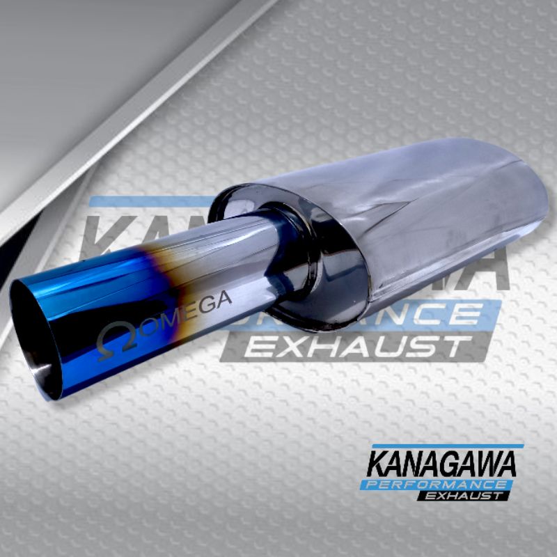 OMEGA Car Racing Exhaust Muffler Blue Bass Gahar Dry Full Stainless ...