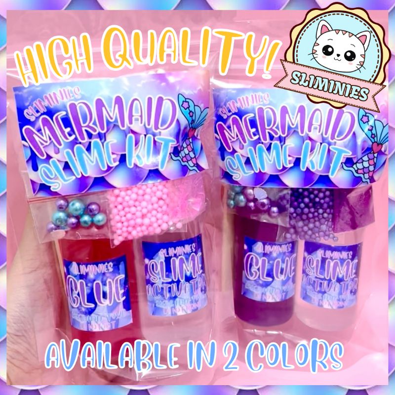 Mini Mermaid Slime Kit By Sliminies Shopee Philippines