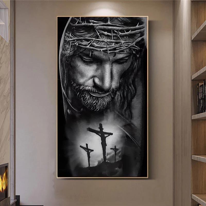 Jesus Poster Crown Of Thorns Home Decor Printed Pictures Wall Christ ...