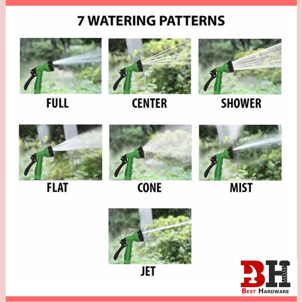 7 Pattern High Pressure Garden Water Spray Lawn Sprinkler Car Wash ...