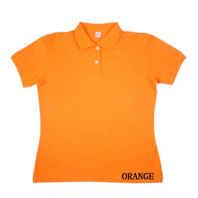 Plain orange polo shirt sales