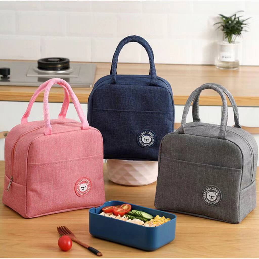 Waterproof Oxford cloth Insulated Thermal Bento Lunch bags | Shopee ...