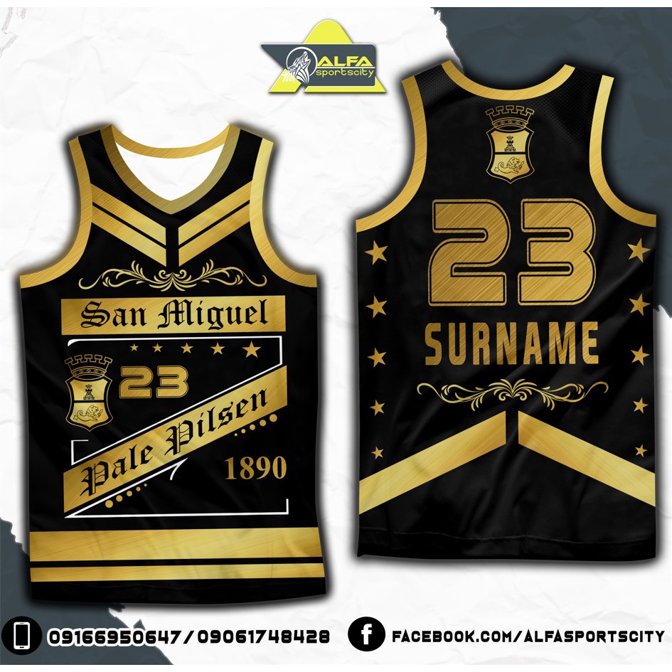 PBA INSPIRED FULL SUBLIMATION JERSEY SAN MIGUEL CREAM Basketball Jersey  customized name and number