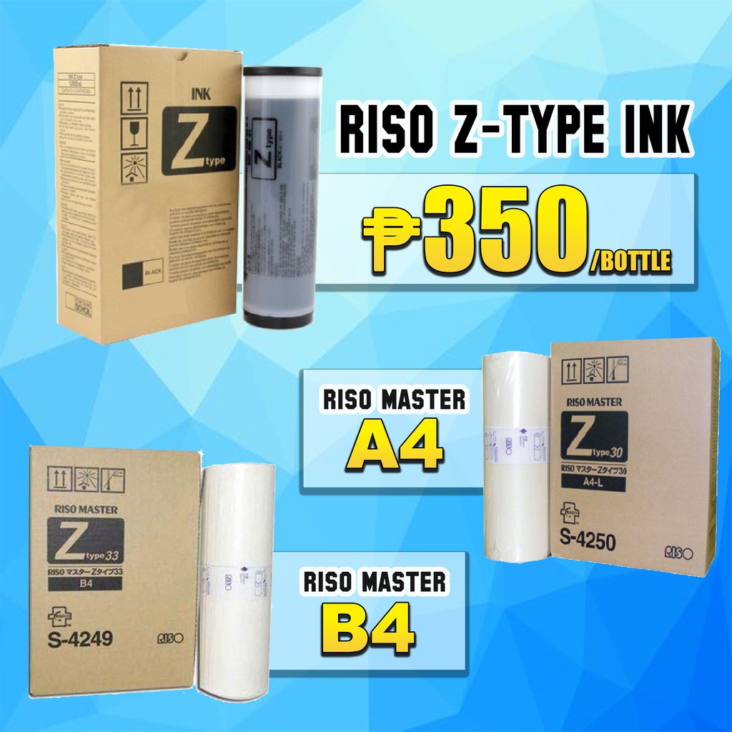 RZ/RV/MV Riso Ink and Master Roll for Risograph (Z Type) | Shopee ...