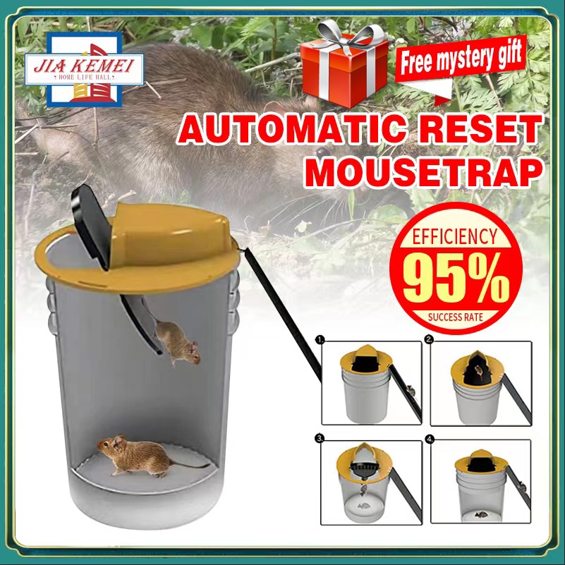 JKM Rat Trap Reset Rat Catching Mice Mouse Traps Flip Mousetrap Slide ...