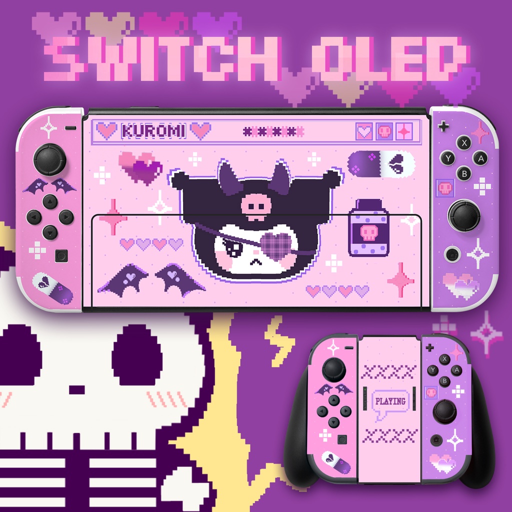 Sanrio Kuromi Protective Color Sticker for Nintendo Switch and Switch ...