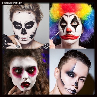 Scary Clown Makeup Black White Red Face Body Paint Cream with