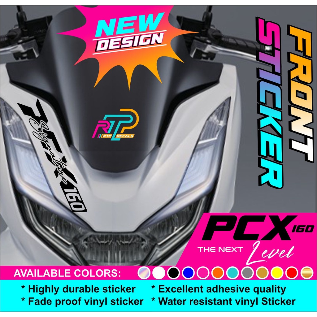 Honda Pcx 160 Front Cover Decals Sticker (New Design ) | Shopee Philippines