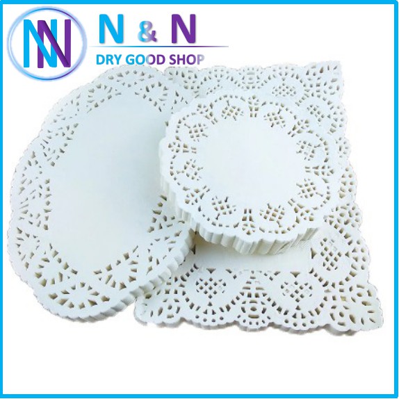 100pcs White Round and Rectangle Lace Paper Doilies / Doyleys,Vintage ...