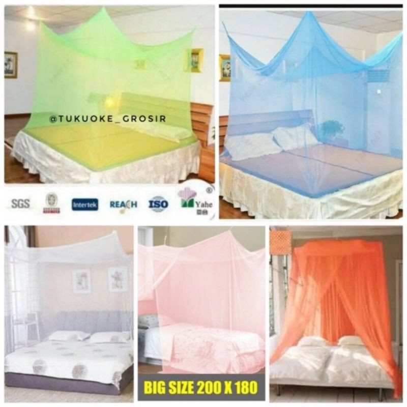 Jumbo SQUARE NETTING/HANGING NETTING/BABY NETTING SIZE 200/180 mosquito ...