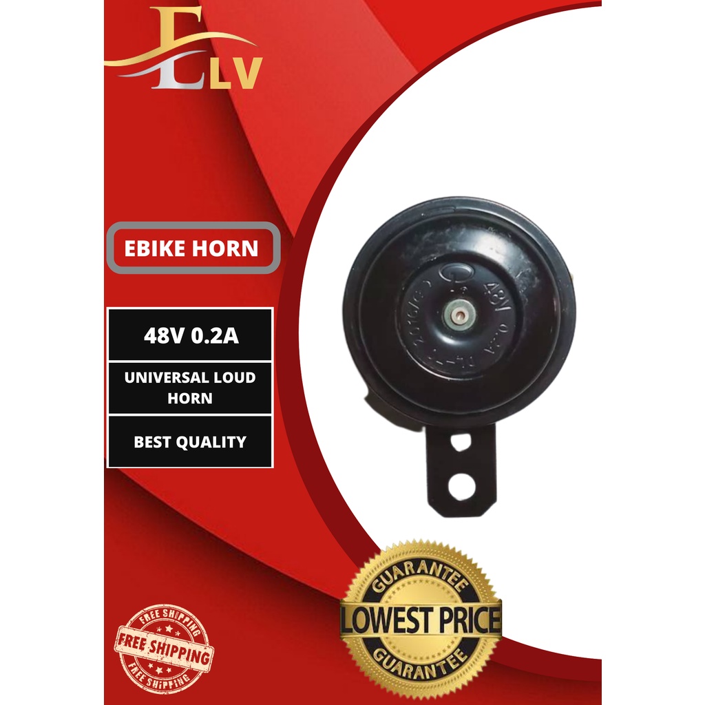 Electric Ebike horn 48v 0.2A, Universal loud horn Shopee Philippines