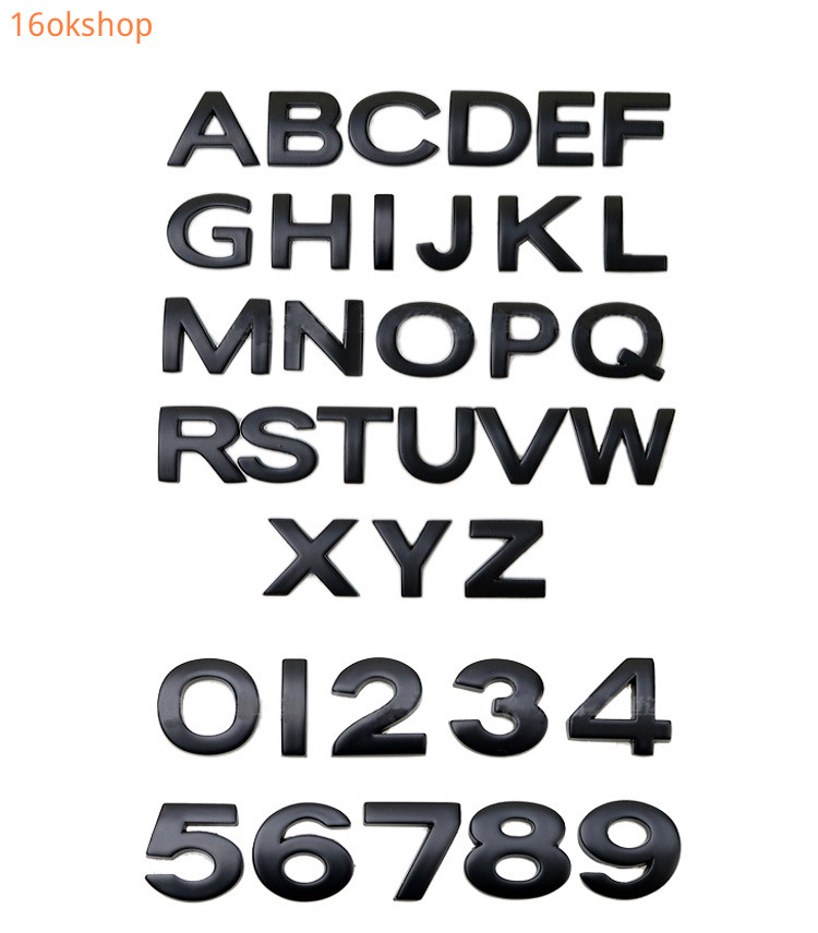 cod 1PC 25mm letter sticker decals 3d sticker stickers car emblem ...