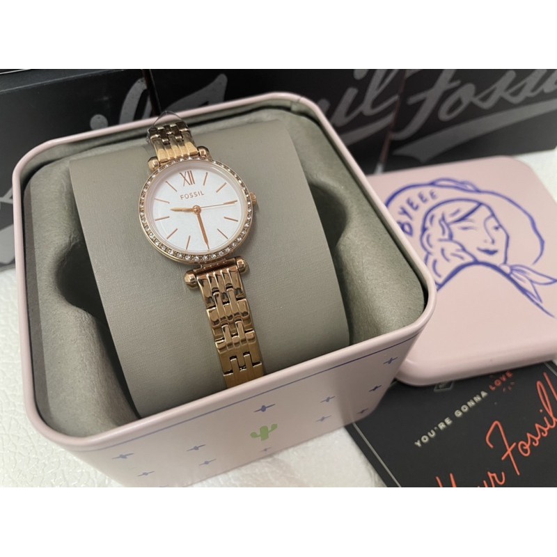 Fossil Tillie Mini Three Hand Rosegold Tone Stainless Steel