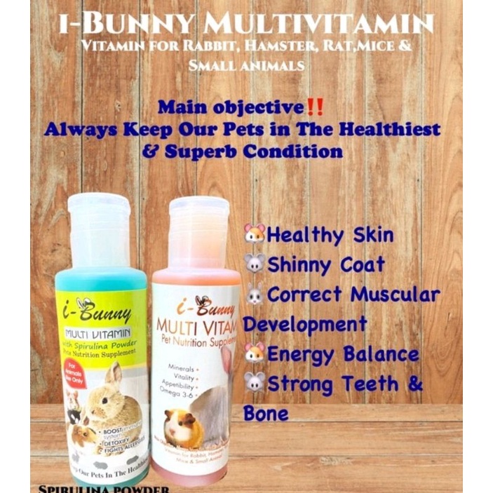 Picture of I-bunny multi vitamin pet nutrition supplement hamster/rabbit/rat/mice ...