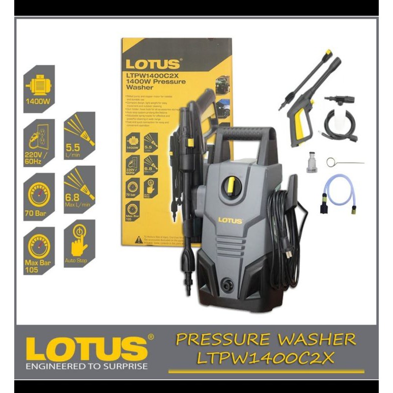 pressure Washer 1400W (Lotus) Shopee Philippines