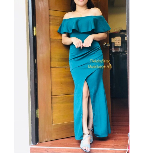 Off shoulder gown for ninang best sale