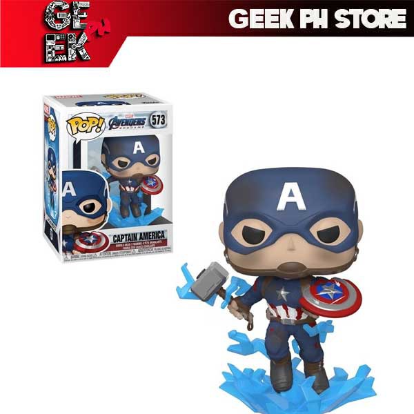 Funko POP Marvel: Endgame Captain America w/ Broken Shield & Mjolnir ...