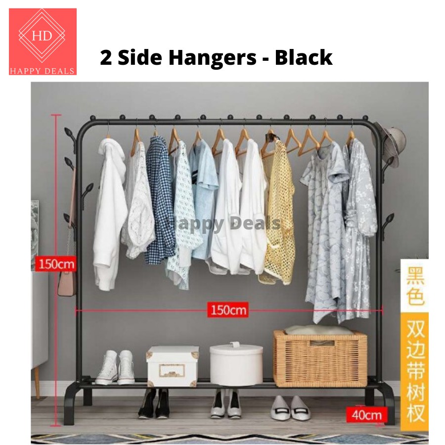 Happy Deals Clothes Rack Hanging Organizer / Standing Garment Rack with ...