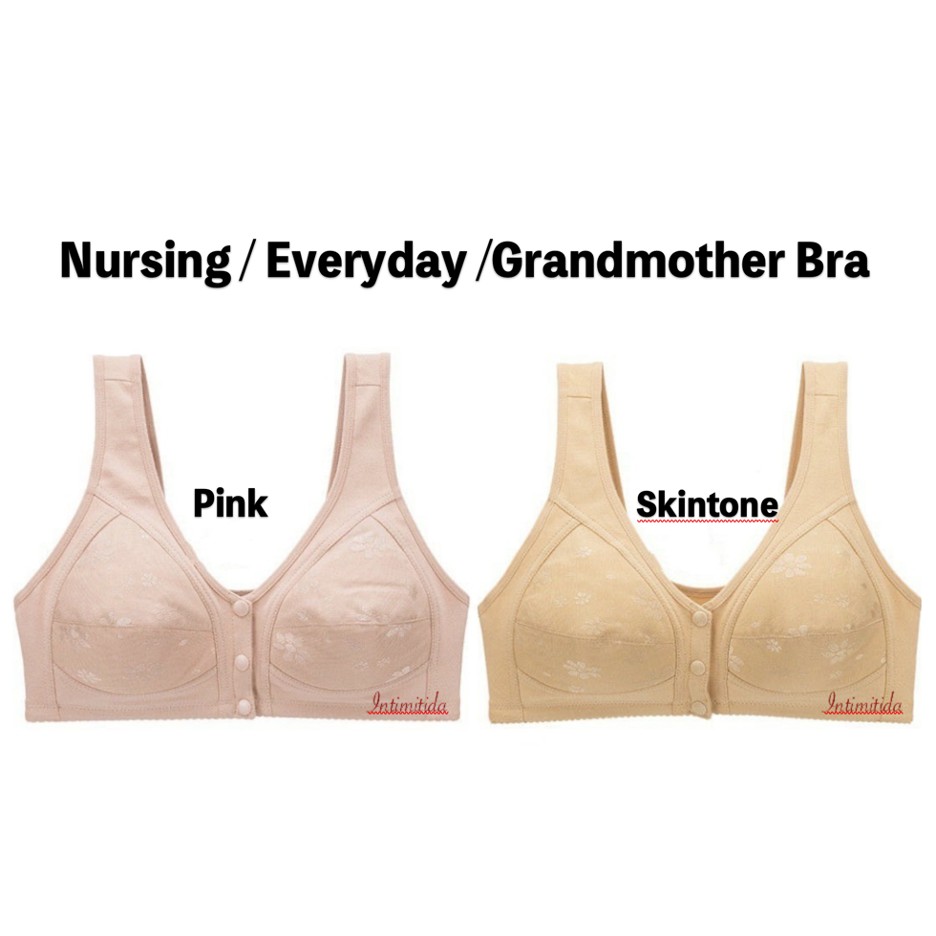 Maternity Bra Nursing Bra Elderly Grandma with Slot for Pads Thick