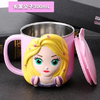 Disney 300ML Kids Drink Water Cups Children Baby Milk Cup Cartoon Creative  Baby Drinkware Juice Cup Stainless Steel Mugs