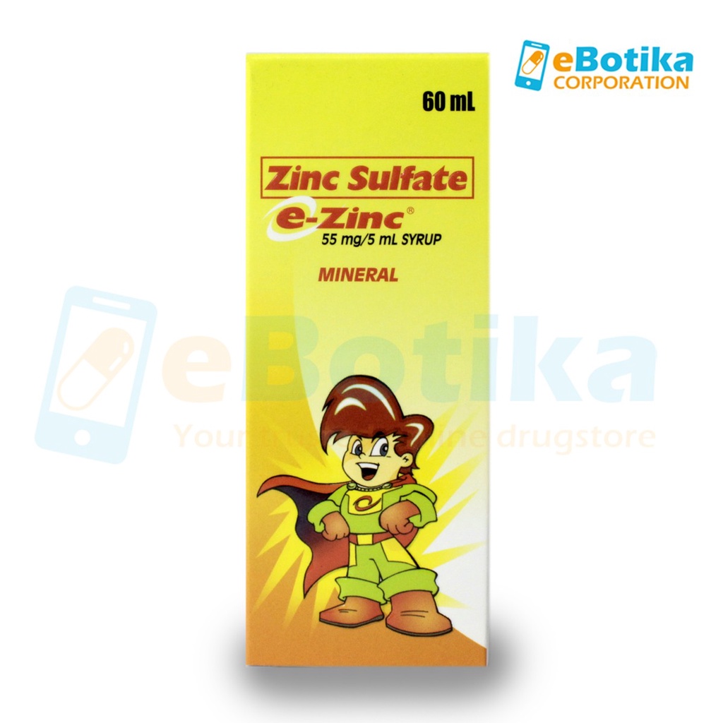 E Zinc Zinc Sulfate Syrup 60ml Shopee Philippines 3801