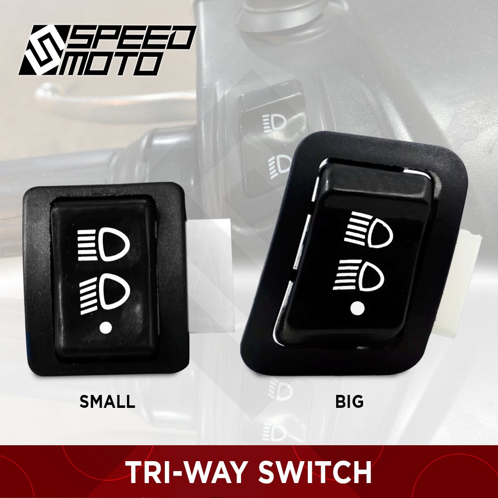 SPEEDMOTO HONDA TRI SWITCH TRI WAY SWITCH AND HI/LOW LIGHT SWITCH SMALL