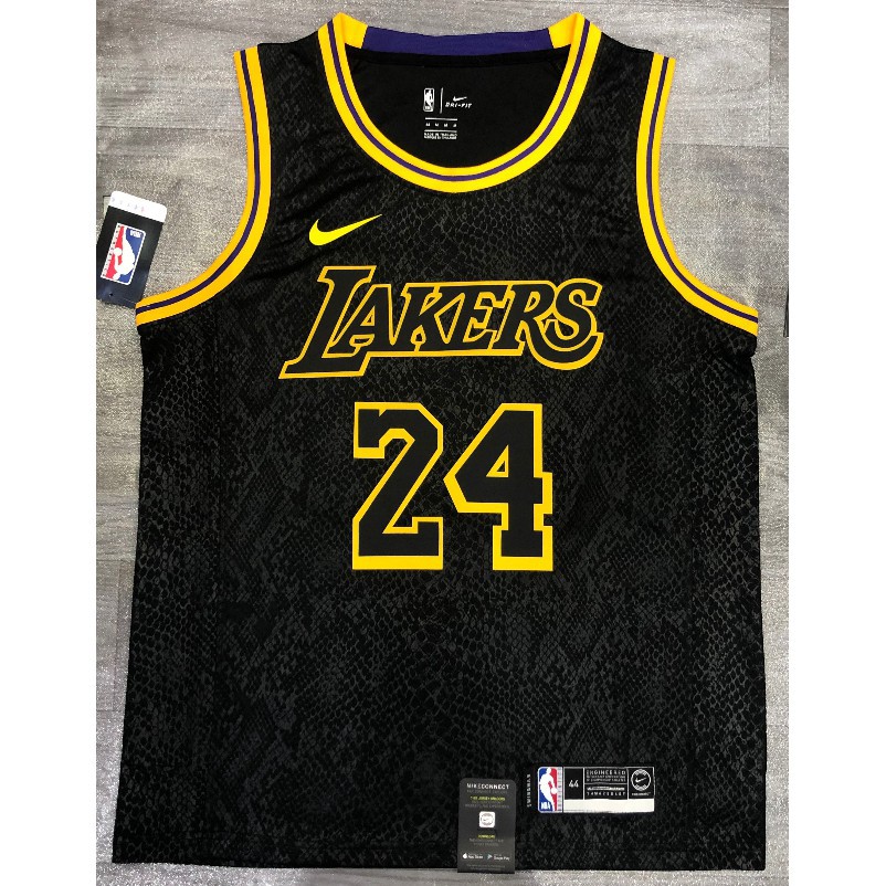 Nike Los Angeles Lakers Kobe Bryant Black Mamba City Edition Swingman Jersey Black/Gold