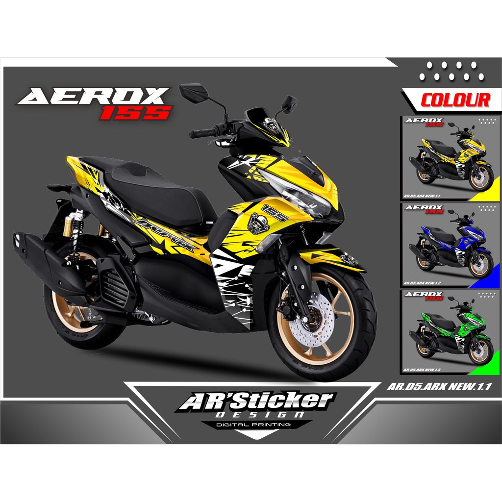 Decal Sticker Aerox 155 New Full Body - Dekal Yamaha Aerox New 2021 ...