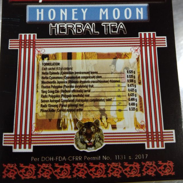 Honeymoon herbal tea 4g (one sachet only!!!) Shopee Philippines